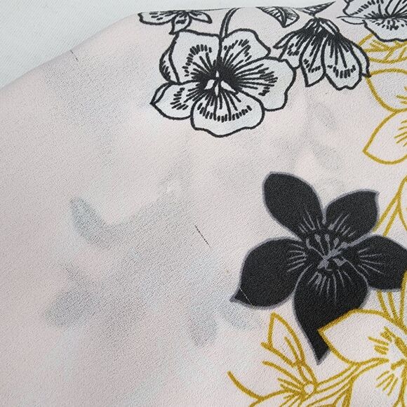 LOFT PLUS Womens Blouse Size 20 Pink Floral Split V Neck Long Sleeve Lightweight - Picture 10 of 11